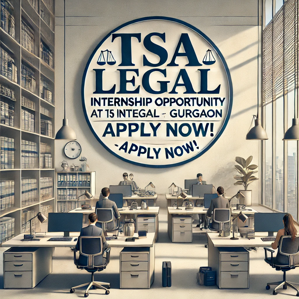 Internship Opportunity at TSA Legal, Gurgaon [15 Interns]: Apply Now!